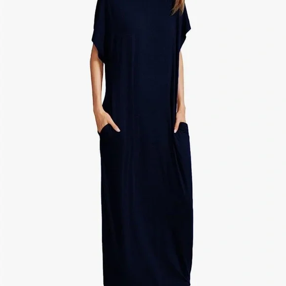 NWT short sleeve brown Maxi lounge dress. XL - Picture 7 of 10